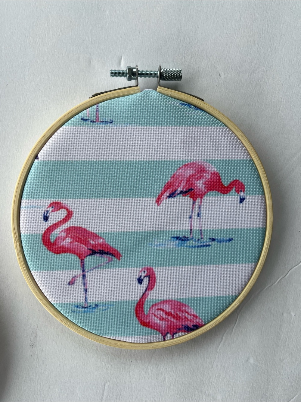 3 Pc Flamingo Hoop Trio Set Hand Crafted - Picture 2 of 7